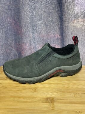 Merrell Jungle Moc Men's Sz 11 Suede Once 'Black' Now Grey Slip On Casual Shoes